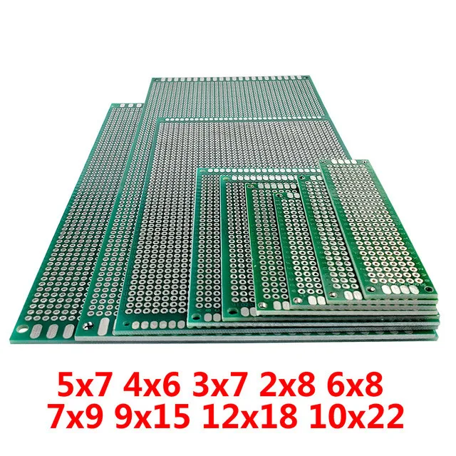 Печатная плата FR4 5x7 4x6 3x7 2x8 6x8 7x9 9x15 12x18 10x22 см двусторонний прототип сделай сам