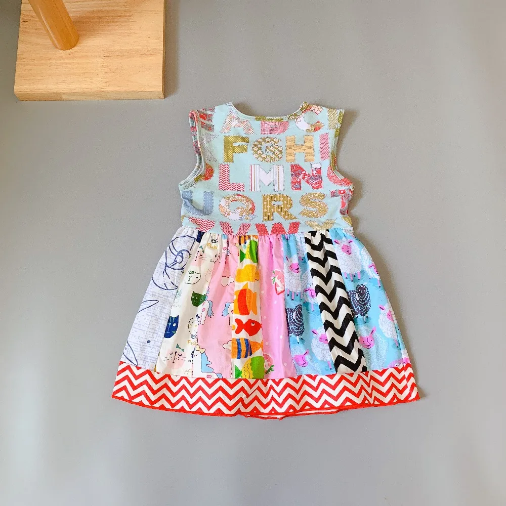 Summer Classics design ruffles letters with pocke Baby Girls Dress kids's birthday present | Детская одежда и обувь