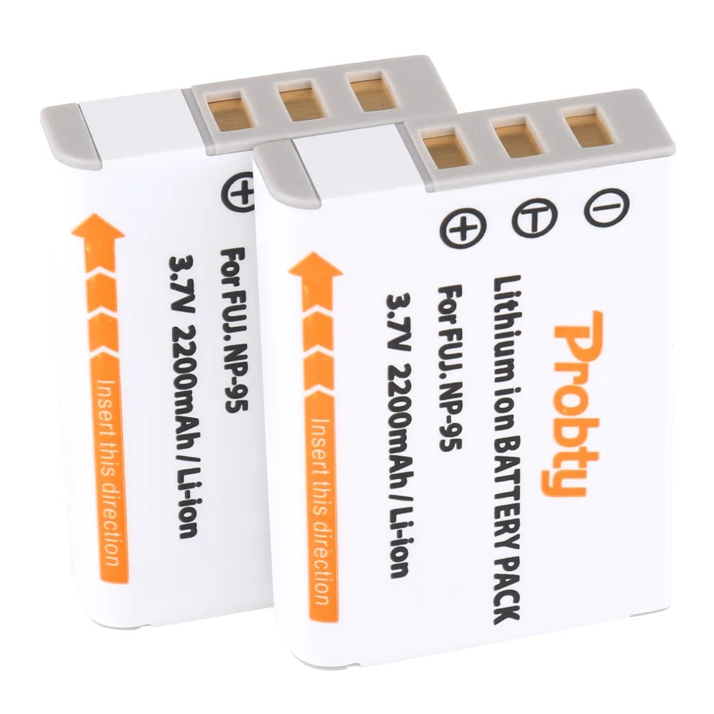 PROBTY 2 шт. NP 95 FNP95 Камера запасной литий ионный аккумулятор для FUJIFILM F30 F31 F30fd F31fd 3D W1