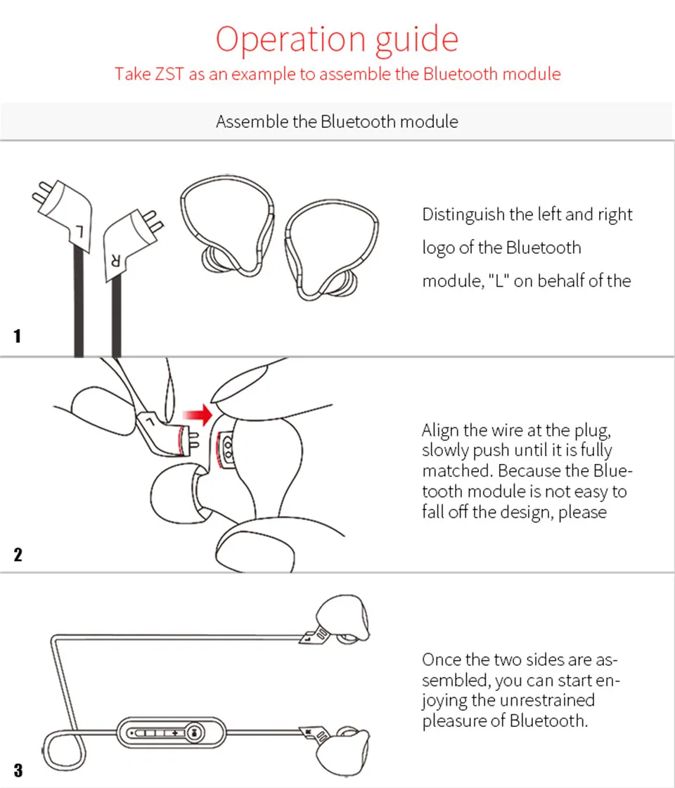 Плотным верхним ворсом KZ ZS10/ZSA/ZS6 Bluetooth 4,2 Беспроводной модуль обновления кабель Съемный шнур плотным верхним ворсом KZ оригинальные наушники 0,75 мм 2 Pin Bluetooth кабель