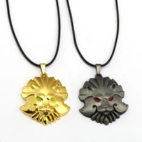dota 2 necklace for women metal lion head medallion of courage pendant necklace men rope chain kolye vintage jewelry collares