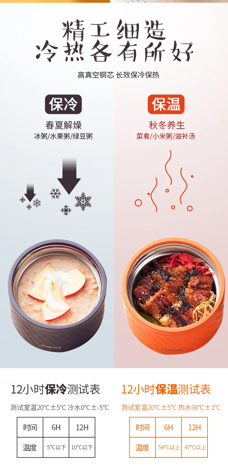 Бытовой термос крышка Bento box изолированный ланч длинный баррель из нержавеющей стали Вакуумная чашка горшок 1 человек СУП может BT-22
