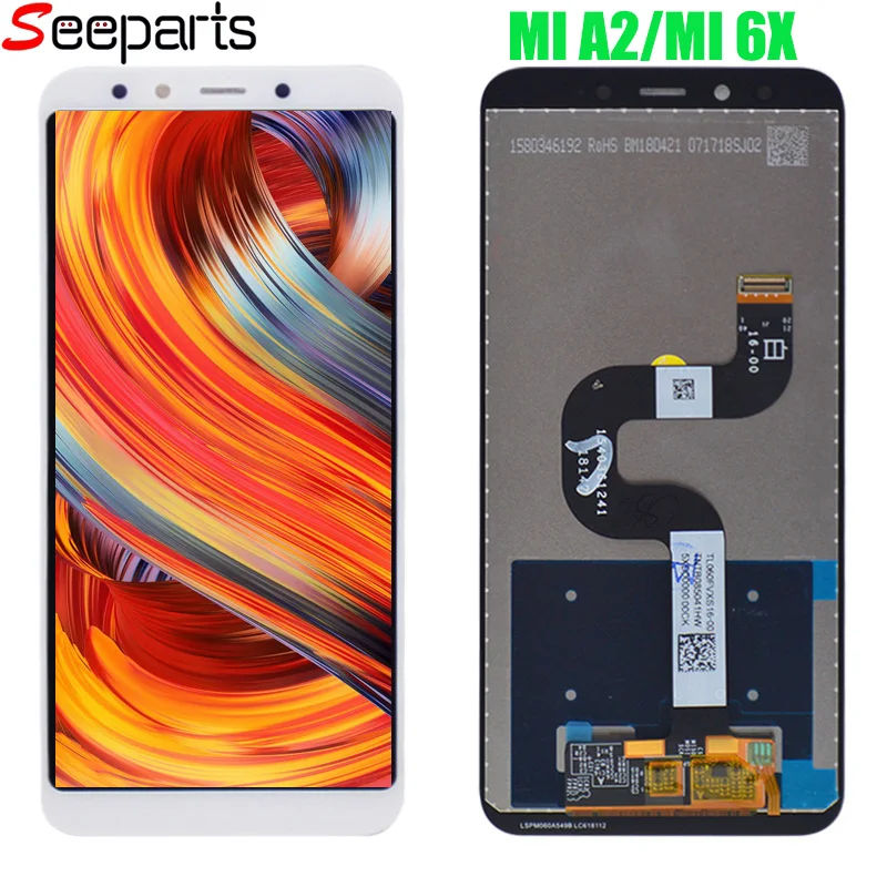 5 99 &quotдля Xiaomi Mi A2 MIA2 ЖК дисплей дигитайзер сенсорный экран Замена для xiaomi MI 6X MI6x