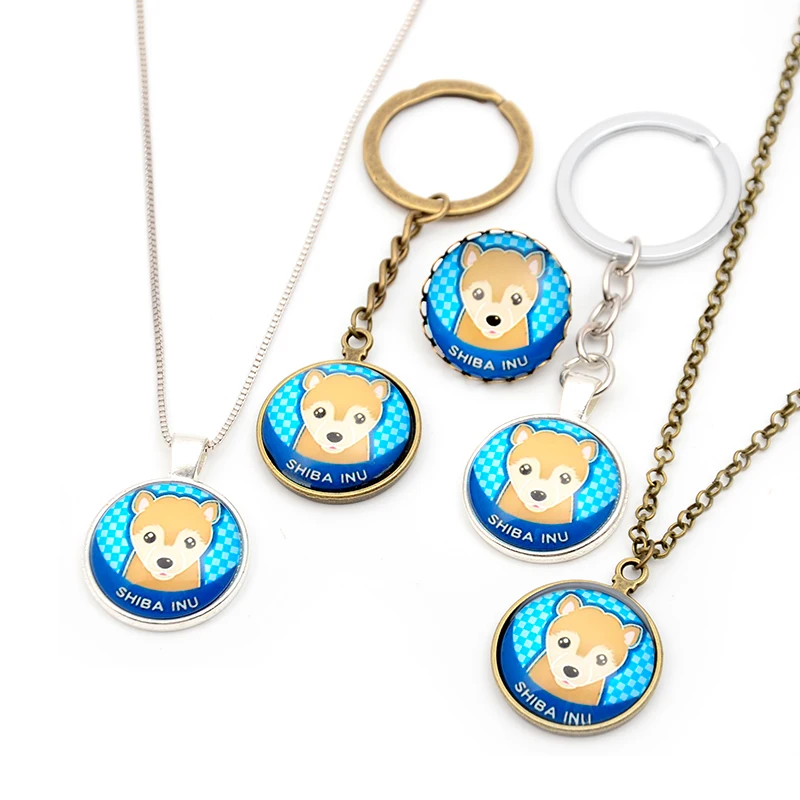 DIY Собака Ювелирные наборы Брелок Брошь Цепочки и ожерелья для Для женщин мужчин