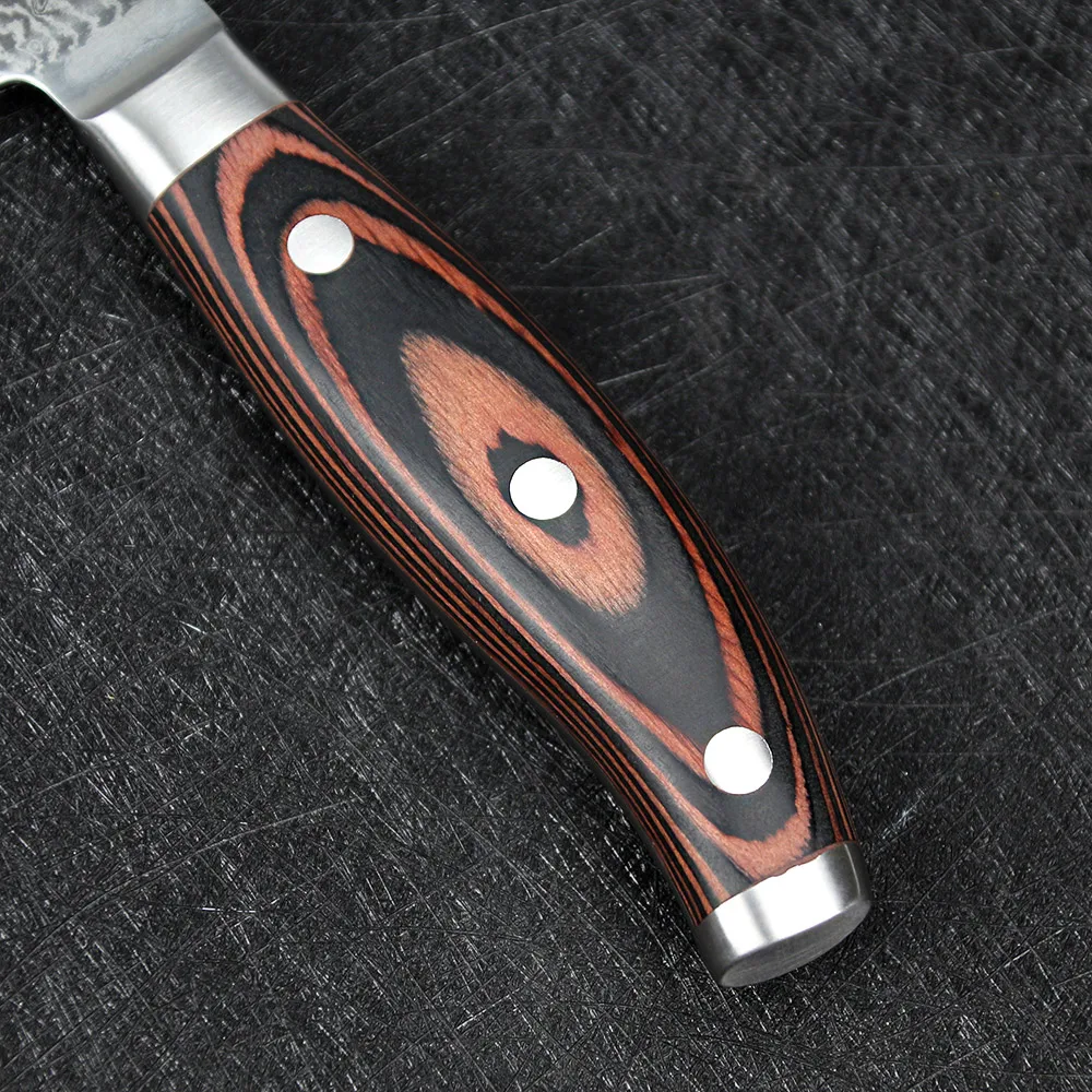 SUNNECKO 7 "дюймов Santoku кухонный нож повара подарок японский VG10 Дамасская стальная