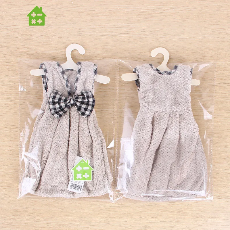 Hand Towel Cute Dress with Bows For Kids Chidren Microfiber Absorbent Dry Kitchen Bathroom Soft Plush Dishcloths | Дом и сад