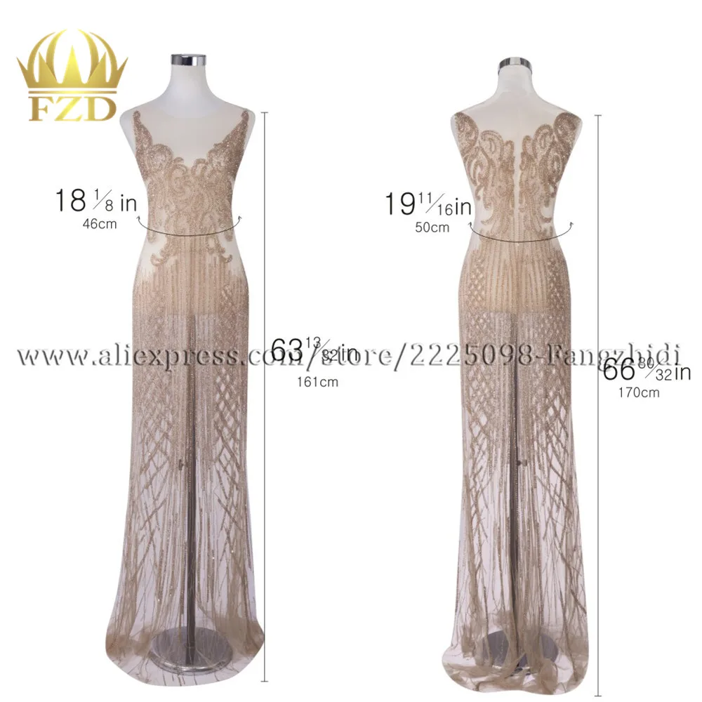 

FZD 1 Set front&back Bodices patches sequin sewing rhinestone trimming fabric embroidered applique crystal appliques for dress