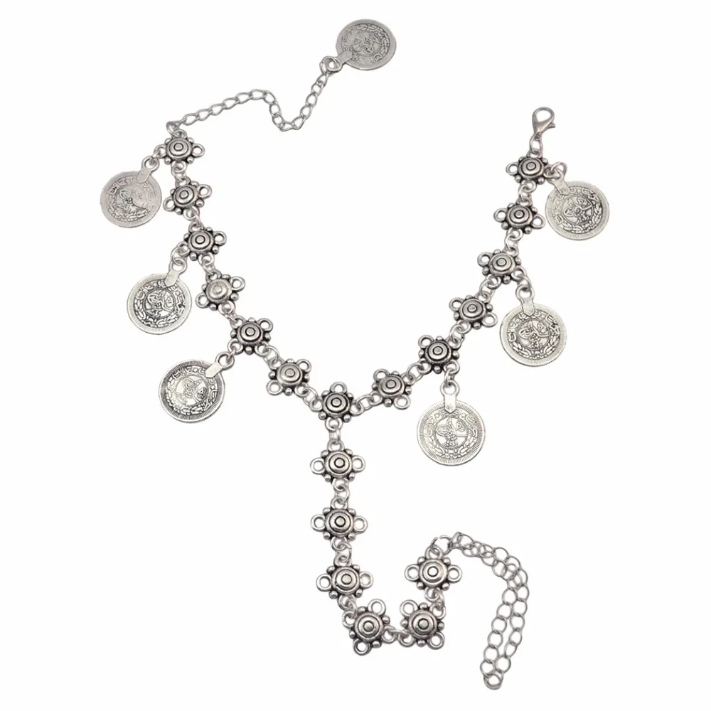 Новинка богемные цыганские цепочки на ногу браслеты турецкие монеты пляжные