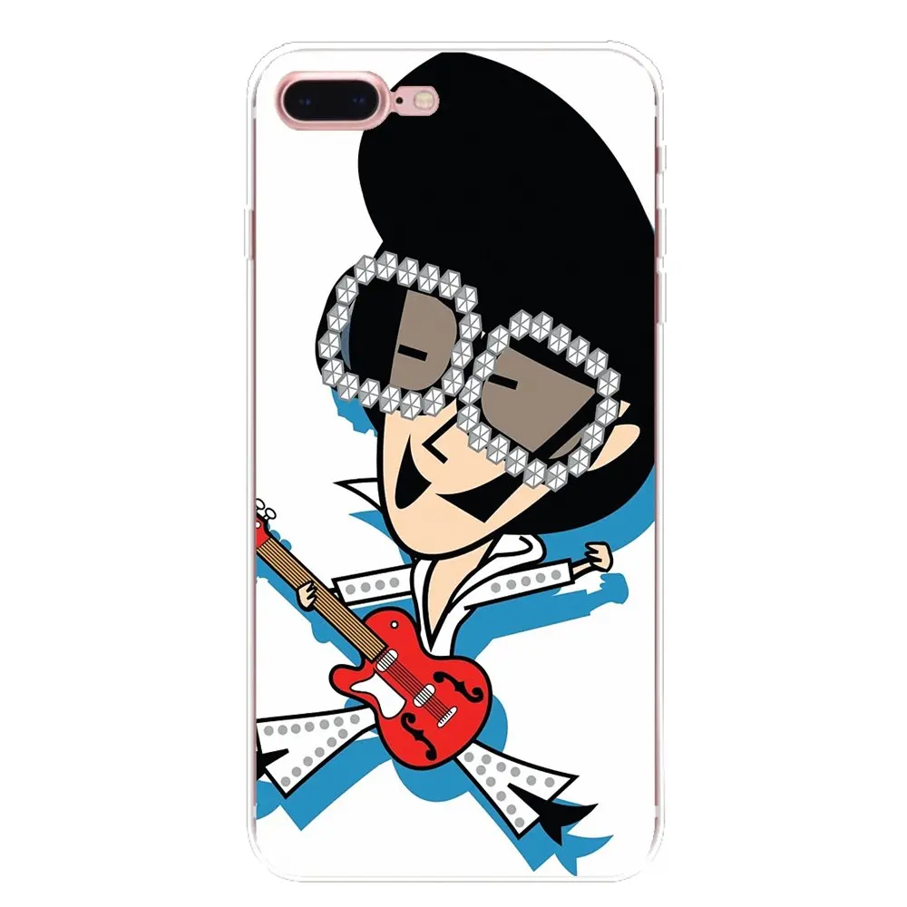 Silicone Phone Shell Cover For iPhone XS Max XR X 4 4S 5 5S 5C SE 6 6S 7 8 Plus Samsung Galaxy J1 J3 J5 J7 A3 A5 Elvis Presley |
