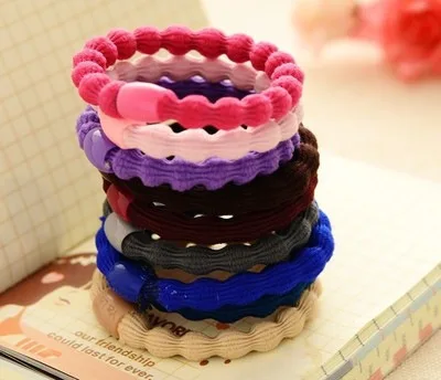 10 шт./лот 50 мм Конфетно-цветные резиновые резинки высокого качества для волос в форме лотоса для девочек и женщин (смешанные цвета)