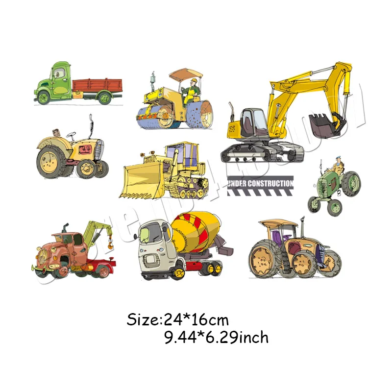 Детская Инженерная машина Parch на одежде Горячая нашивка для продажи рюкзаков