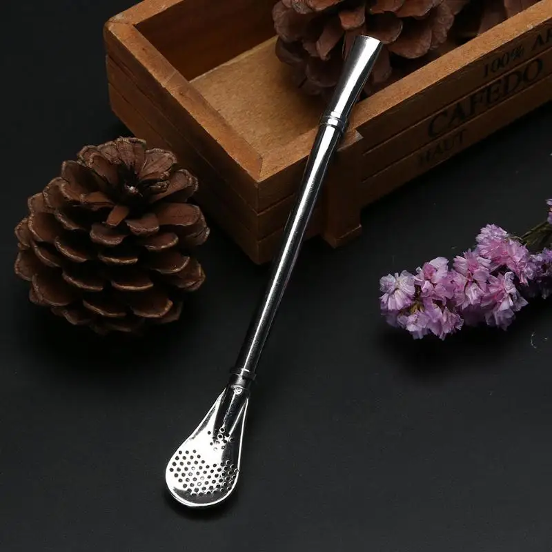 Шикарный Yerba Кофе специальная ложка для смешивания Нержавеющая сталь трубочка