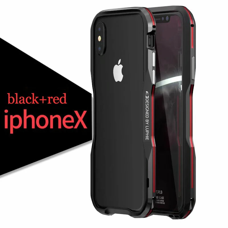 Luphie Bicolor Aluminum metal phone Bumper Case for iphoneX Frame iphone X 5.8inch Cover cases | Мобильные телефоны и