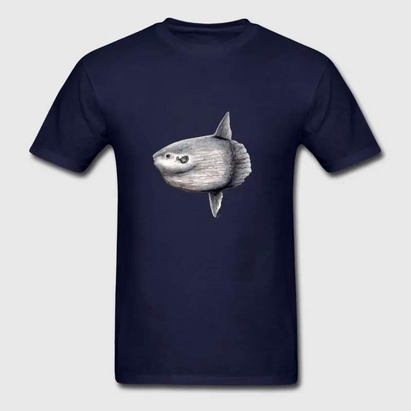 Новая модная футболка для Для мужчин тренд Ocean Sunfish мола Юмористические короткий