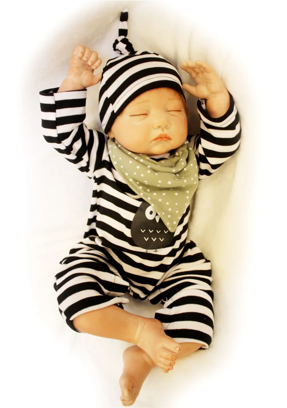 Кукольный домик реборн 20 дюймов силиконовые куклы с тканевым телом закрытыми