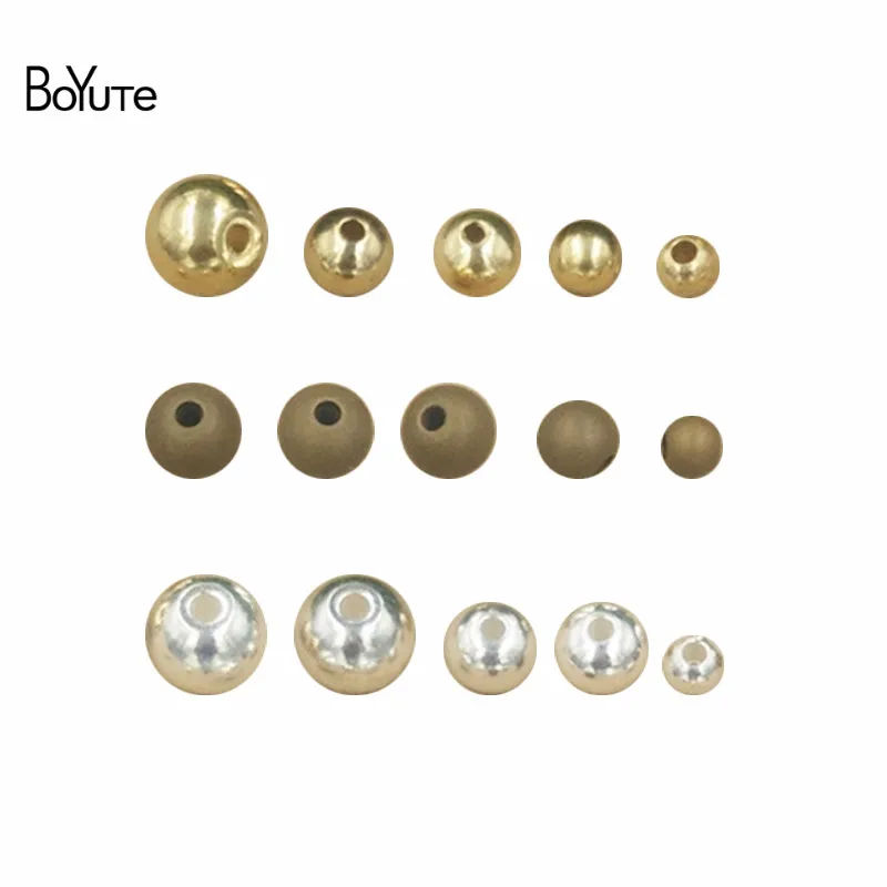 BoYuTe (500 шт./лот) 3-4-5-6-8 мм Металлические латунные бусины Diy токарный станок