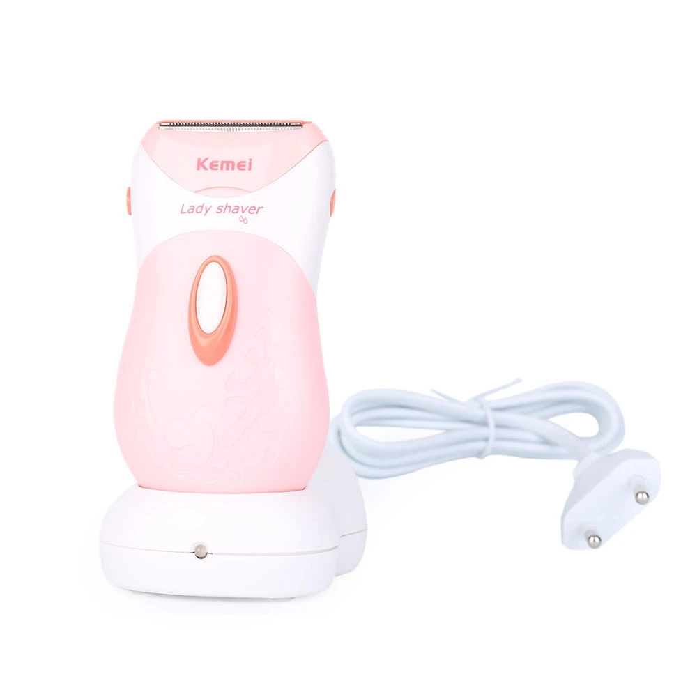 Kemei моющиеся электробритва для стрижки волос Эпиляторы Бритвы Для женщин леди