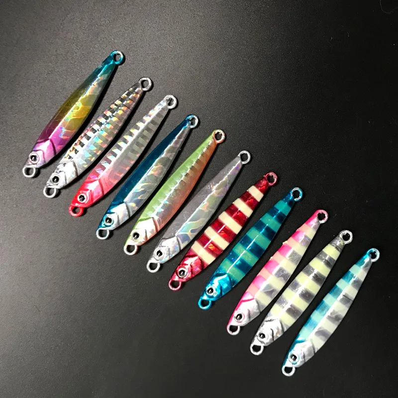 Берег длинный Литой Jigbait рыболовные приманки 10g/5 2 см искусственные металлические
