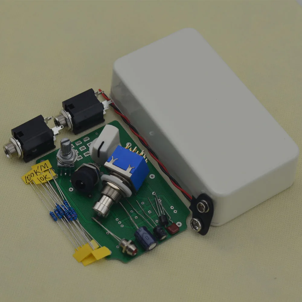 Педаль для гитарных эффектов DIY Boost все комплекты с алюминиевой белой коробкой 1590b