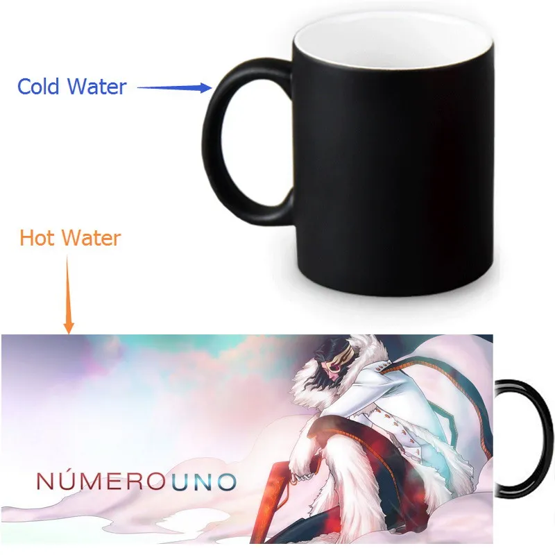 2017 Custom 12oz Mugs Bleach Coffee Tea Milk Mug Hot Cold Heat Sensitive Color Changing Black Ceramic Cup | Дом и сад