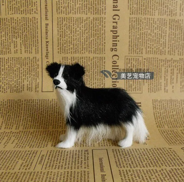 

mini cute simulation shepherd dog toy lifelike black dog gift about 10x3x8.5cm