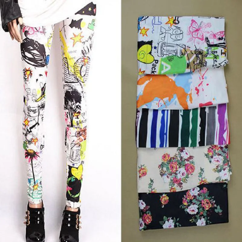 Женские леггинсы с принтом граффити эластичные леггинсы|leggings jumpsuit|leggingleggings children |