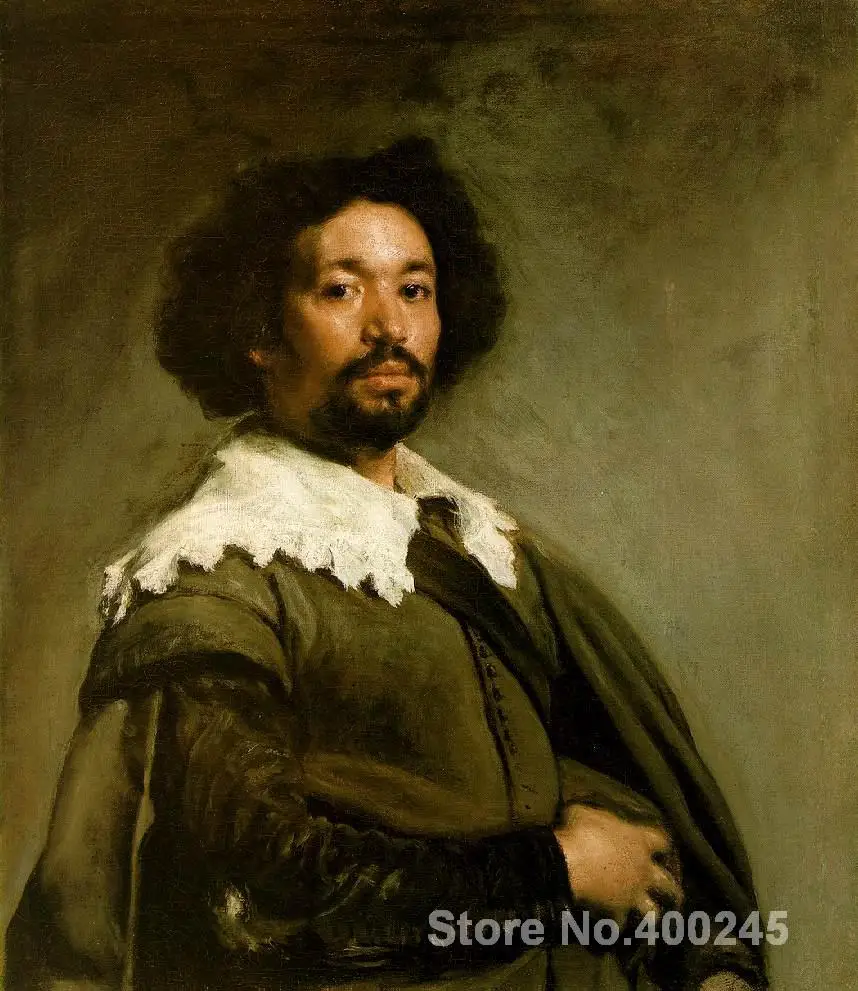 Portrait artist Diego Velazquez of Juan de Pareja oil Painting High quality Hand painted | Дом и сад