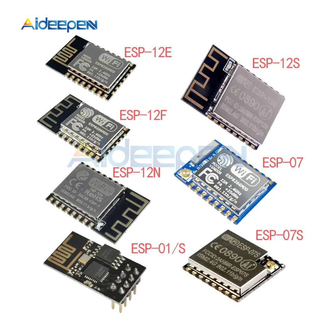 1 шт. ESP8266 ESP-01 ESP-01S ESP-07 ESP-07S ESP-12S ESP-12E ESP-12F серийный WIFI беспроводной модуль трансивер