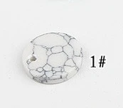 1-12mm Натуральный белый, зеленый, красный и черный Бирюзовый Круглый односторонний материал отверстия сумка DIY серьги руки серьги Подвески Аксессуары - Цвет: 1-12mm
