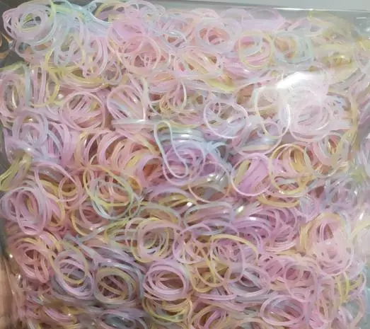 Красивые аксессуары для волос для домашних собак, эластичные резинки, термополиуретановая резинка, высокоэластичная веревка для волос, 100 г, шт - Цвет: see chart