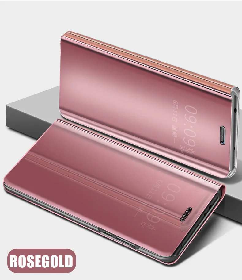 Rose Gold Умный зеркальный флип-чехол для телефона для Xiaomi Redmi 6 6A 6 Pro 4A 4X5 плюс S2 Clear View Обложка для Redmi Note 3 4 4X 5A 5 6 iPad Pro - Цвет: Rose Gold