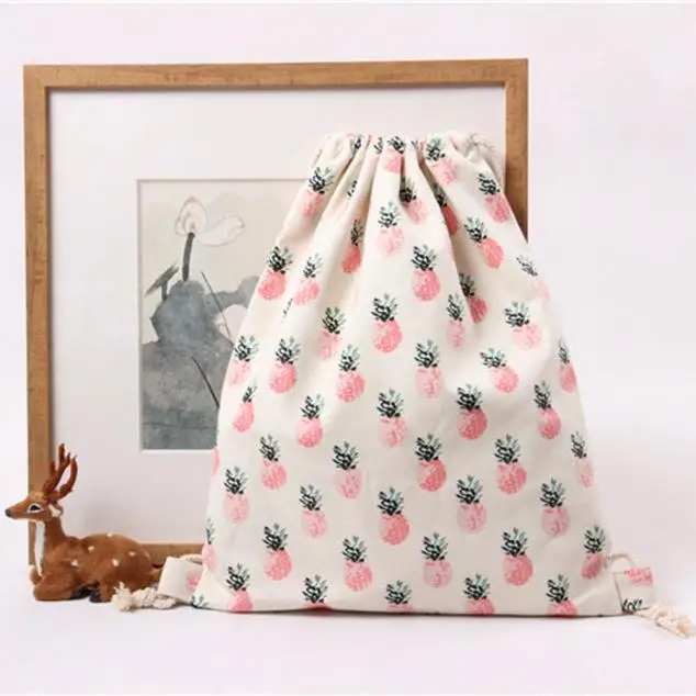 Модные сумки для мужчин и женщин с ананасом шнурком рюкзак отверстием женская