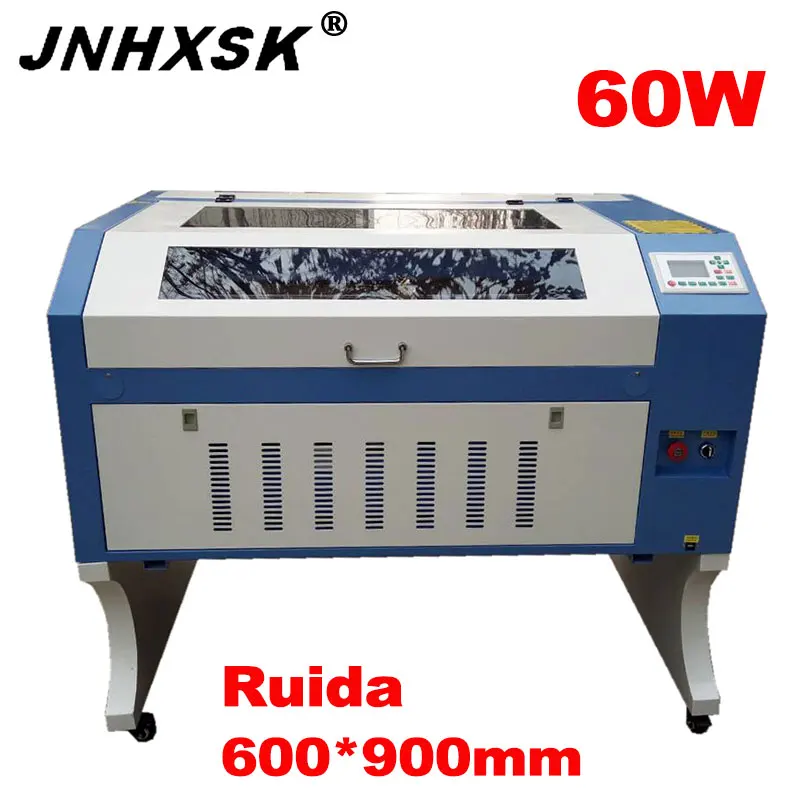 JNHXSK 60 Вт лазерная трубка лазерный гравировальный станок с ЧПУ 6090/9060 Ruida 6442S 110/220V