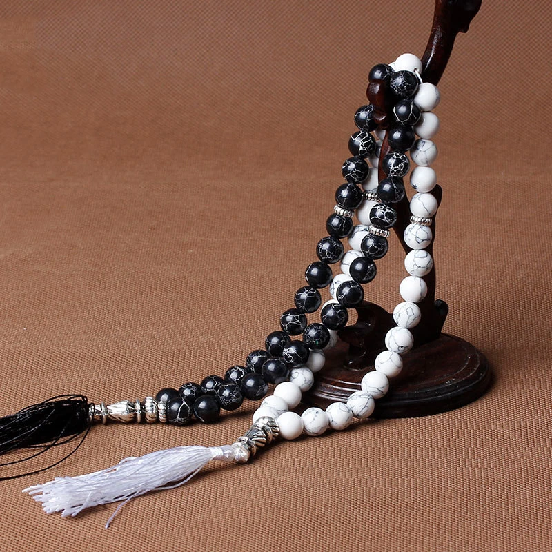 Tesbih исламские молитвенные Бусы Tasbih мусульманские молитвенные четки из бусин очаровательные ювелирные изделия натуральный агатовый камень браслет
