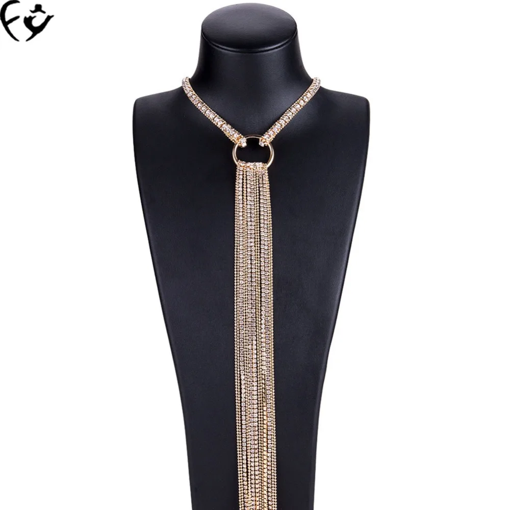 Длинная цепочка для женщин в европейском и американском стиле преувеличенная