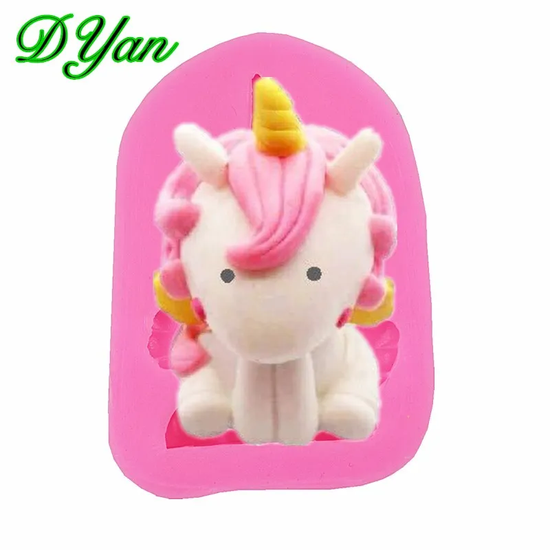 

Единорог сидящий помадка торт Силиконовая форма для шоколада Сделай Сам кухня кондитерские изделия инструмент для украшения выпечки A1715