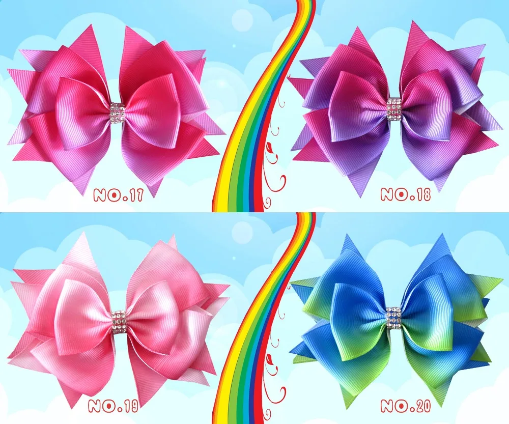50 BLESSING Good Girl Boutique 3 5 &quotНовая Радужная стильная заколка для волос с бантом|bow clip|hair