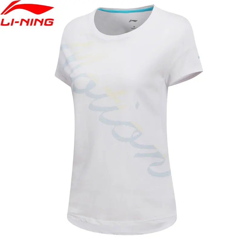 Li-Ning Женская тренировочная футболка для фитнеса 60% хлопок 40% Модал свободная
