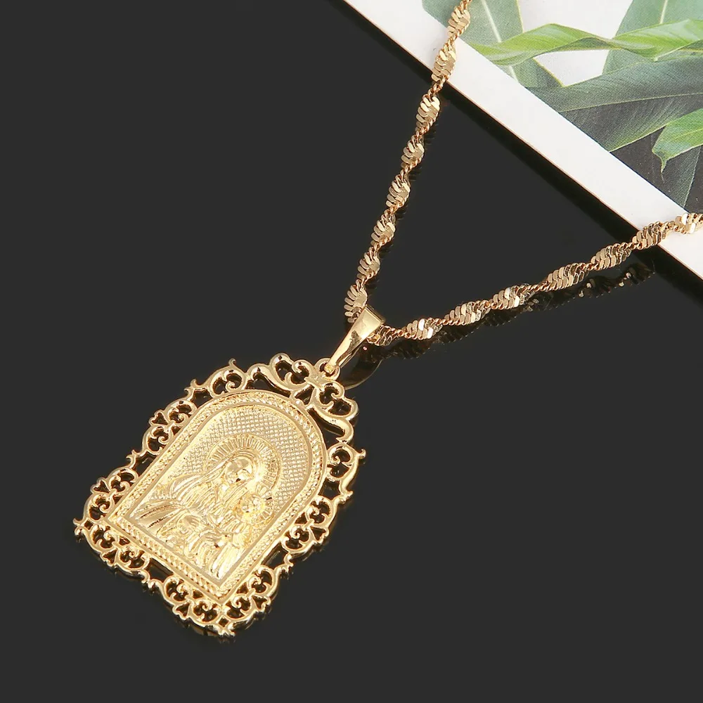 Ожерелье с подвеской Дева Мария ожерелья религиозные украшения для женщин и