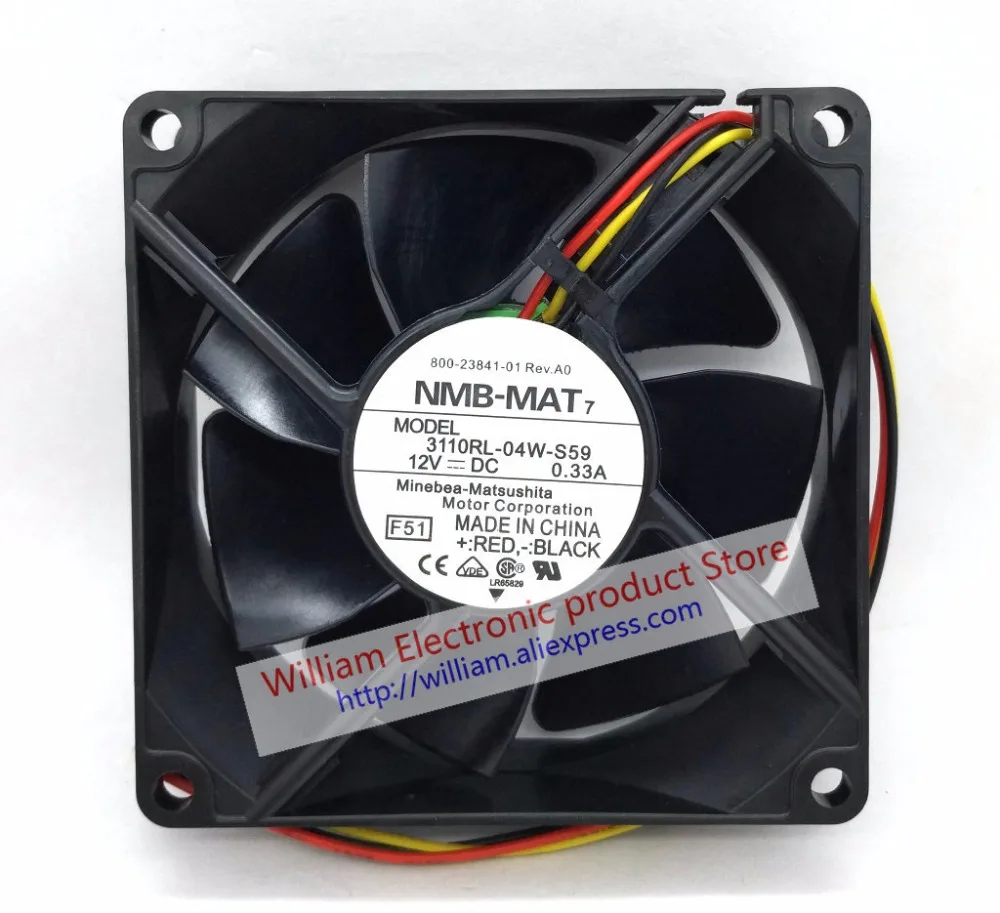Оригинальный 3110RL-04W-S59 F51 DC12V 0.33A 80*80*25 мм 8 см