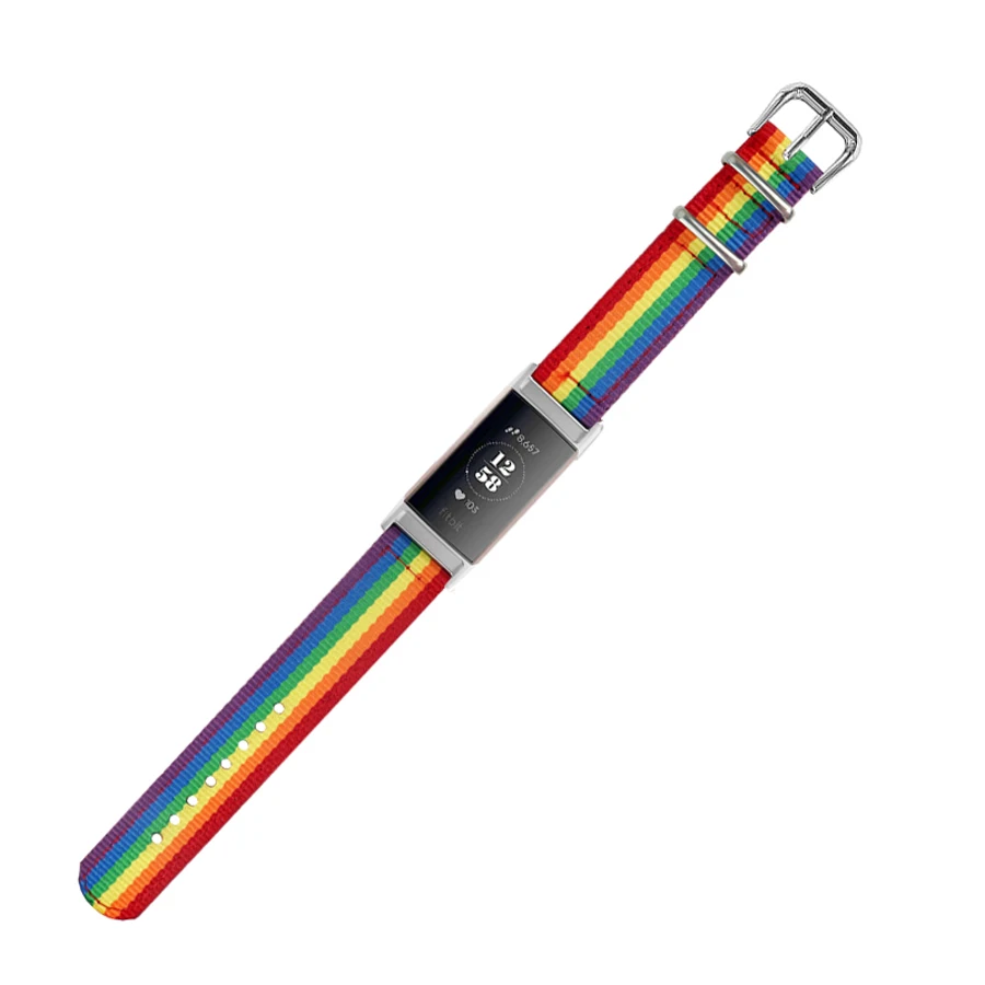 Woven Nylon Wrist Strap Watch Band for Fitbit Charge 4 Fabulous 3 Men Women | Электроника