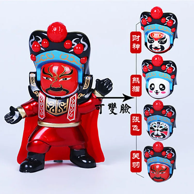 AOSST New Traditional Creative Chinese Opera Cartoon Panda Face Changing Doll Figure Novelty Funny Gadgets Anti Stress Toys | Игрушки и