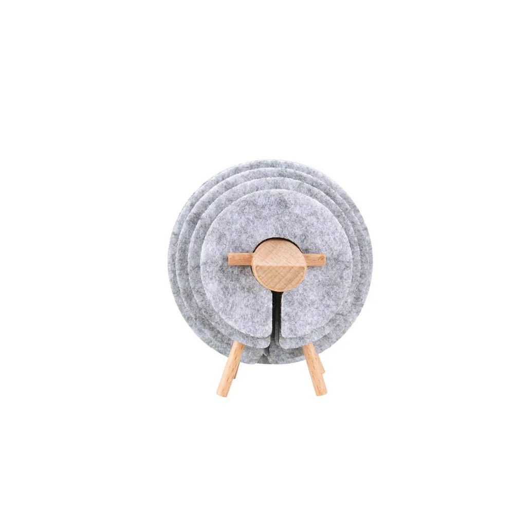 Sheep Shape Anti Slip Drink Coasters Insulated Round Felt Cup Mats Japan Style Creative Home/Office Decor Nordic Gift | Дом и сад