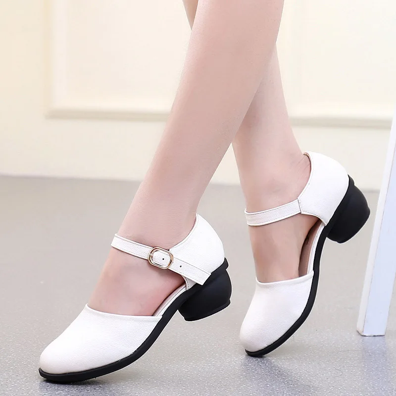 Женские кожаные кроссовки для танцев спортивная обувь в современном стиле |