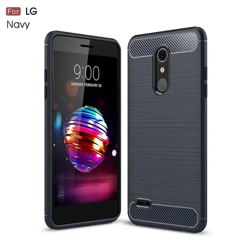 Модный противоударный мягкий силиконовый чехол Mokoemi 5," для LG K11, чехол для LG K11, чехол для телефона - Цвет: Navy Blue