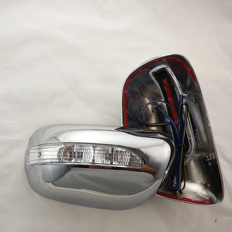 LED Крышка зеркала заднего вида для Toyota wish 2003 2004 2005 2006 2007 в новом стиле из 2 предметов ABS хромированные дверные Зеркало заднего вида с Le бы - Цвет: LED