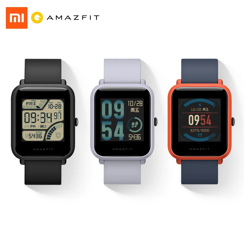 Xiaomi Amazfit Смарт часы Youth Edition Bip BIT PACE Lite 32g Ультра легкий экран 1 28 &quotBaro IP68