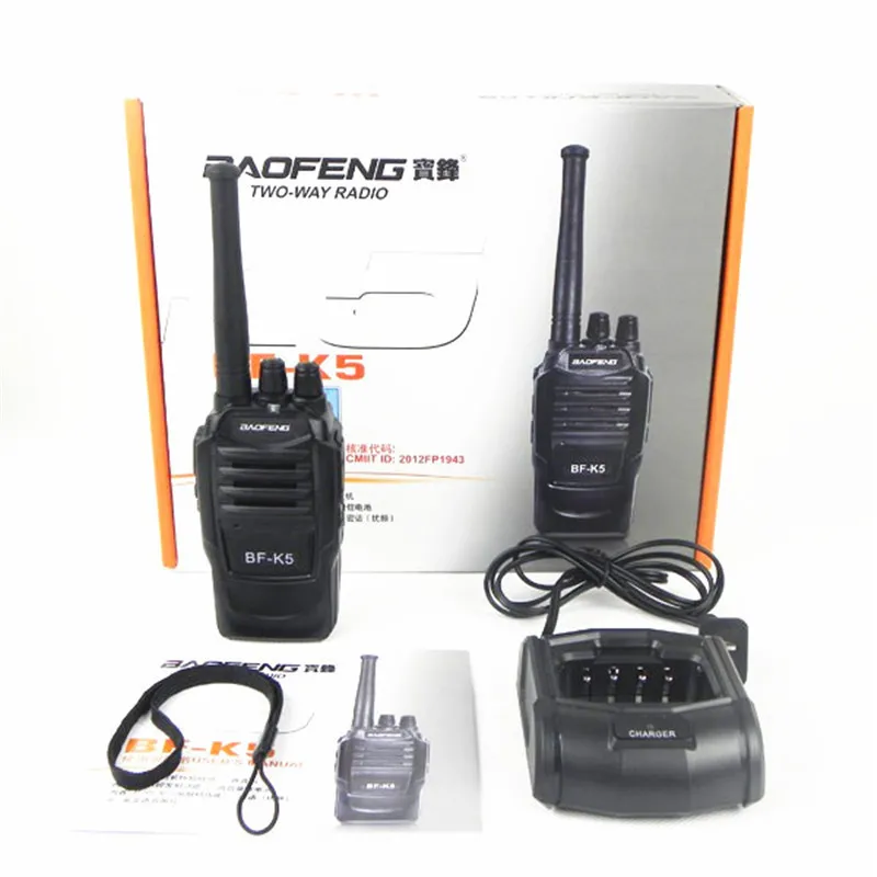 

2pcs New 5W UHF 400-470Mhz 16CH Radio Walkie Talkie Two Way Radio BaoFeng BF-K5 Portable Ham Interphone Transceiver