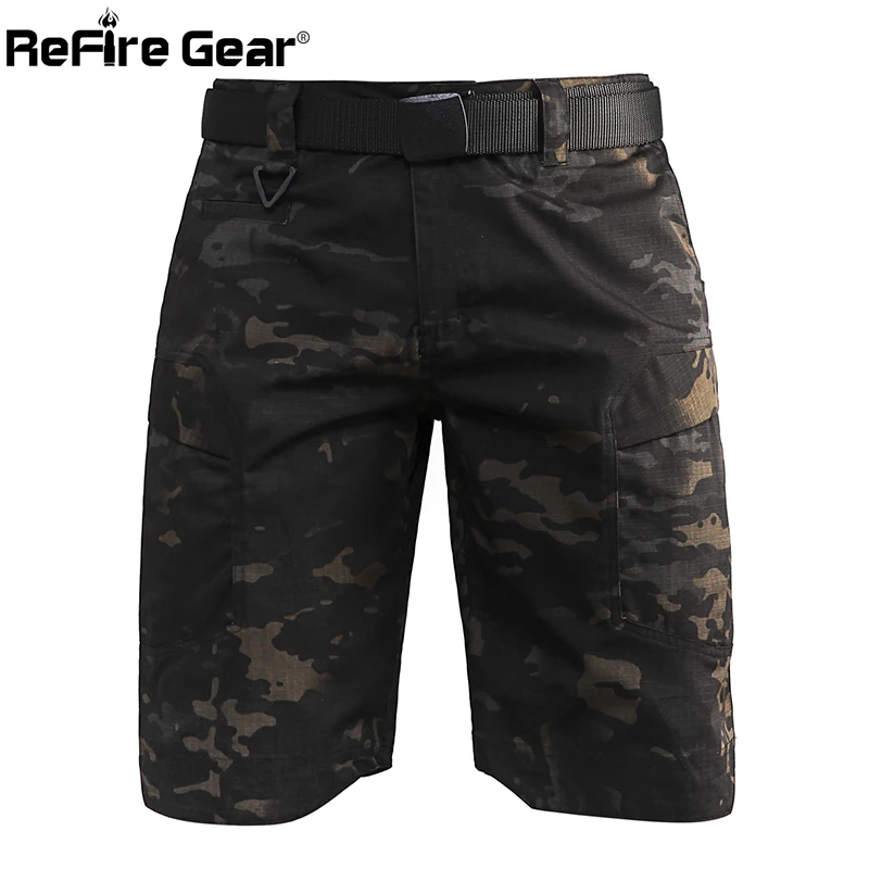 Refire gear мужские камуфляжные армейские тактические короткие штаны, военные боевые шорты с несколькими карманами, летние водонепроницаемые рабочие шорты для солдата