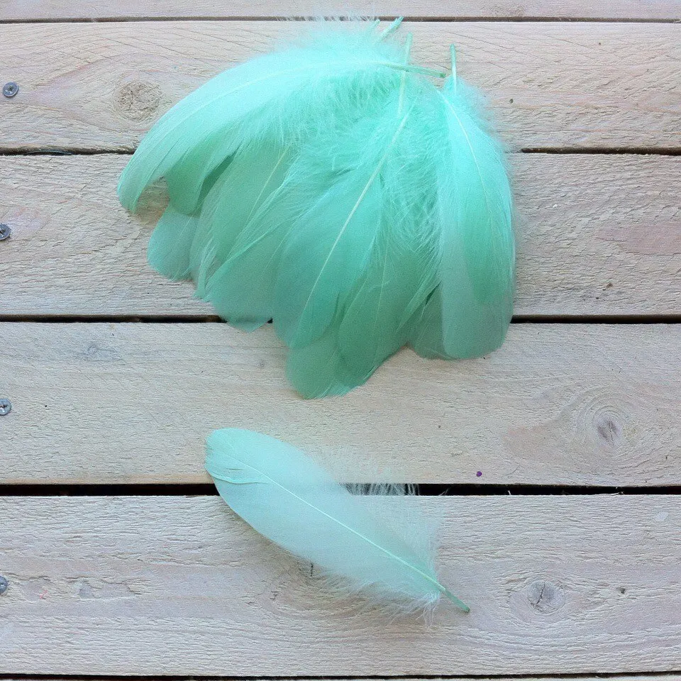 Новинка! Оптовая продажа натуральный цвет гусиного пера 20 шт. 5 7 дюймов/13 18 см